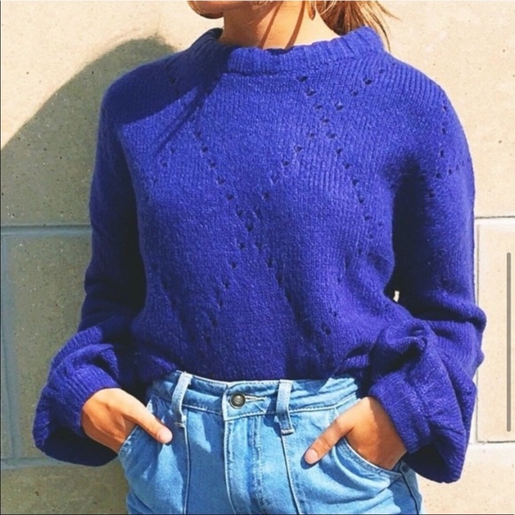 Rare Color For Love and Lemons FL&L Mia Pointelle Sweater XL - Picture 5 of 16